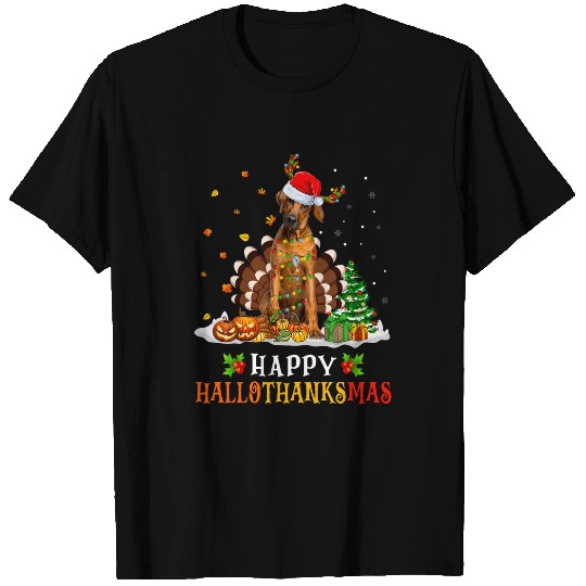 Rhodesian Dog Lover Halloween Thanksgiving Merry Christmas T-Shirts