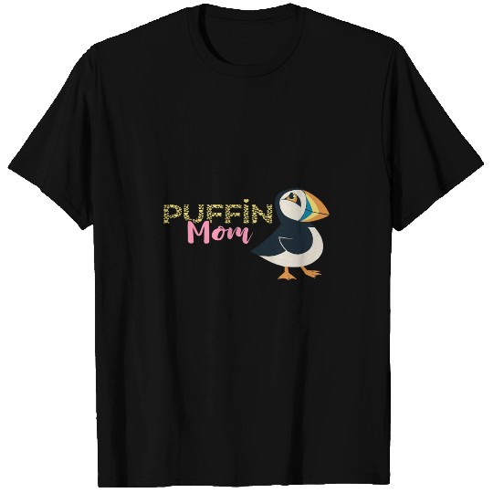 Womens Puffin Mom Crown Iceland Animal Puffin Seabird Lover T-Shirts