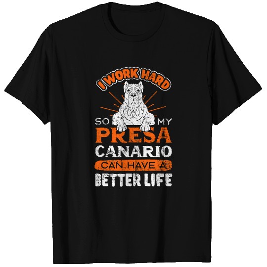 Presa Canario Dog Owner Breeder Fur Parent Canary Mastiff T-Shirts