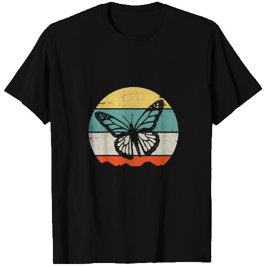 Retro Sunset Butterfly Insect T-Shirts