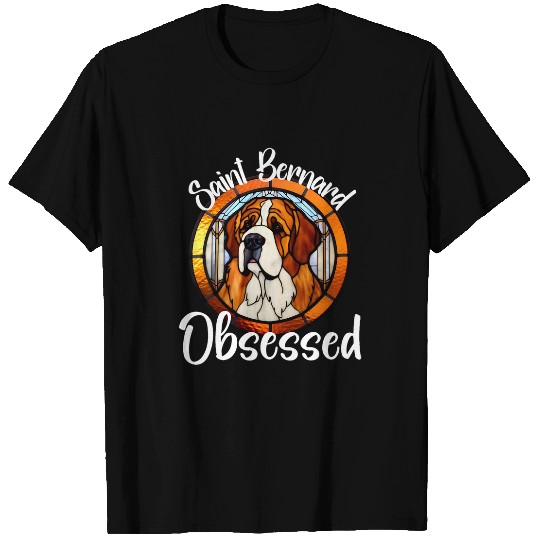 Saint Bernard Obsessed Dog Mom Puppy Colorful Pet Fur Baby T-Shirts