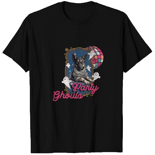 Funny German Shepherd Dogs Dressed As Mummy Halloween Party T-Shirts