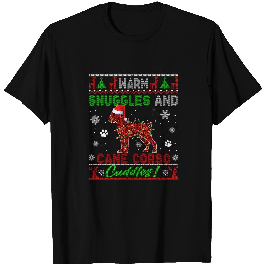 Warm Snuggles And Cane Corso Cuddles xmass Santa Dog Lover T-Shirts