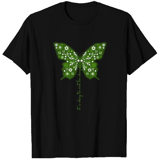 Womens Its Okay To Not Be Okay Butterfly Mental Health Awareness T-Shirts