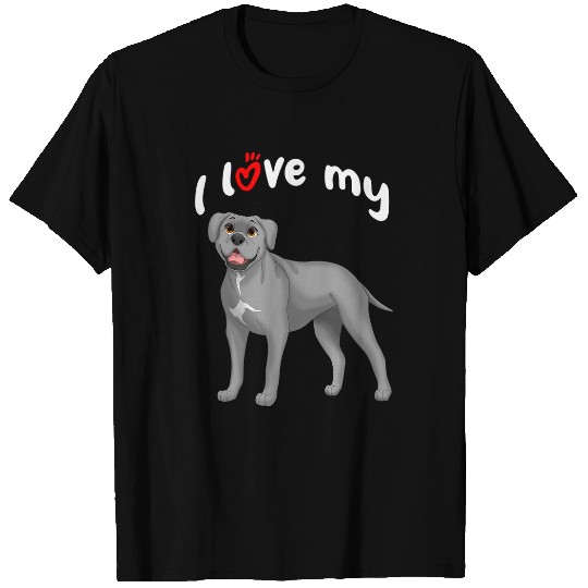 I Love My Gray Cane Corso Dog T-Shirts