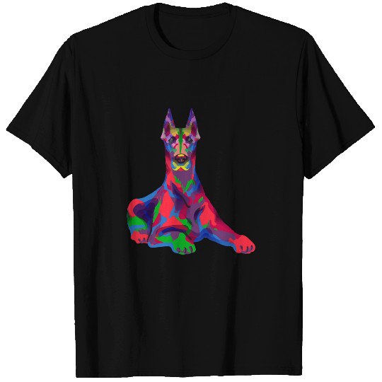 Pop Art Doberman Pinscher Dog Dobie T-Shirts