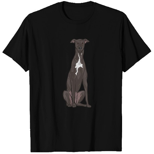 Italian Greyhound Dog Sitting T-Shirts