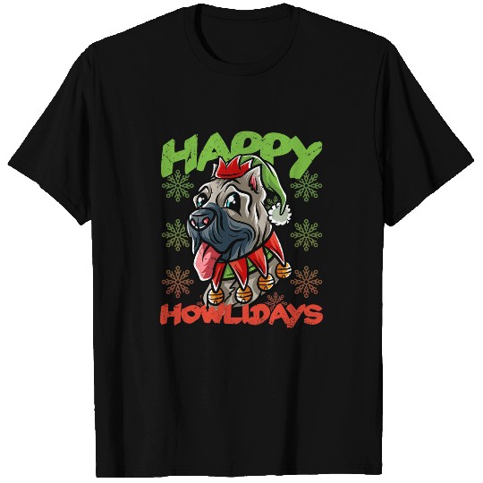 Happy Howlidays Cane Corso Elf Dog Merry Christmas Dogs T-Shirts