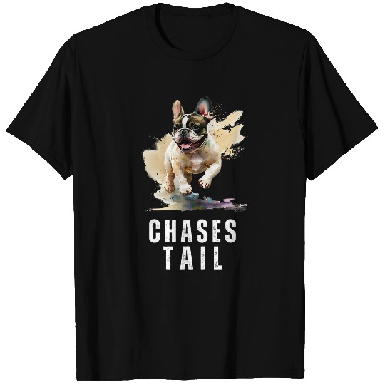 Funny Frenchie Chases Tail Funny French Bulldog 5 T-Shirts