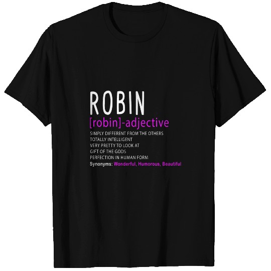 Womens Personalized Name Description Robin T-Shirts