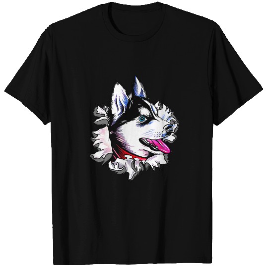 Husky Head Starry Sky T-Shirts