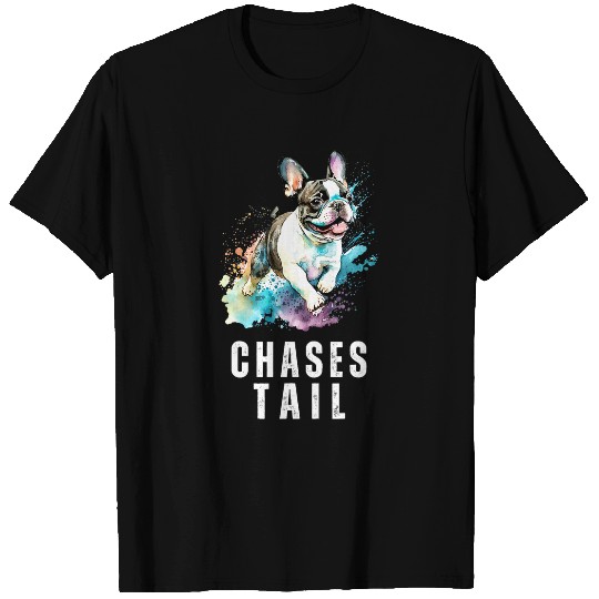 Funny Frenchie Chases Tail Funny French Bulldog 9 T-Shirts