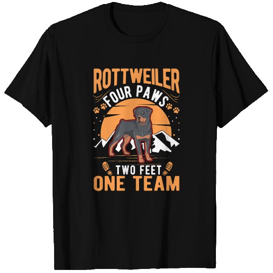 Dog Rottweiler four paws two feet one team Rottweiler T-Shirts
