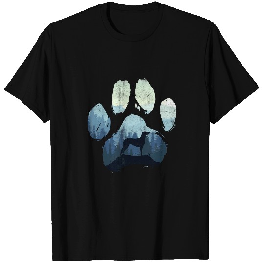 Weimaraner Dog Paw Mom Dad Mountains T-Shirts