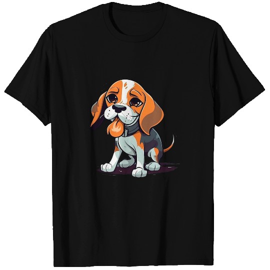 Pawdesigns Cartoon Beagle Design Cute and Funny T-Shirts