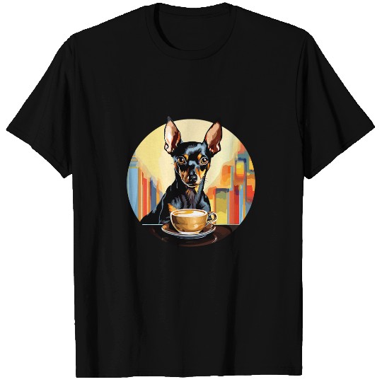 Miniature Pinscher Coffee Funny Dog Beverage T-Shirts