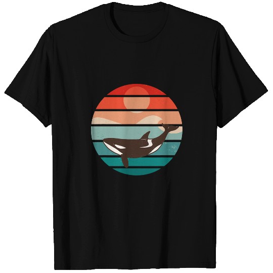 Ocean Animals Orca Whale Retro Art T-Shirts