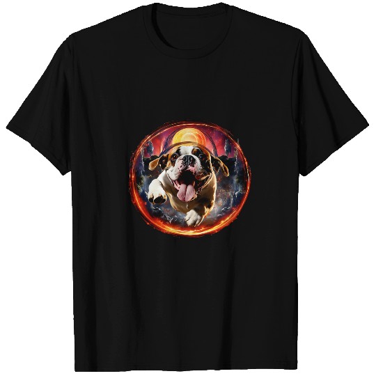 Movie Magic Portal Bulldog Mama for Bully Lovers Dad Dog Art T-Shirts