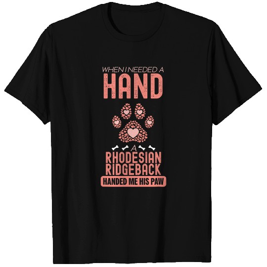 Rhodesian Ridgeback dog hand paw T-Shirts