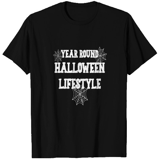 Year Round Halloween Lifestyle Spider Webs Always Halloween T-Shirts