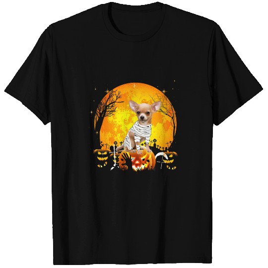 Halloween  s for Boys Kids Chihuahua Dog Mummy Pumpkin T-Shirts