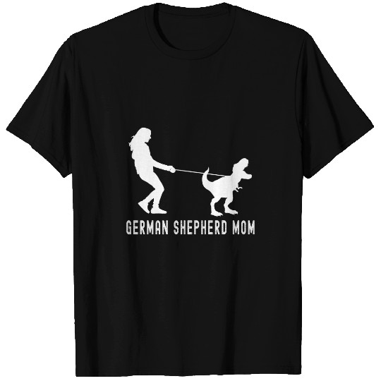 Funny German Shepherd Dog Mothers Day Mom Dinosaur Mom T Rex T-Shirts