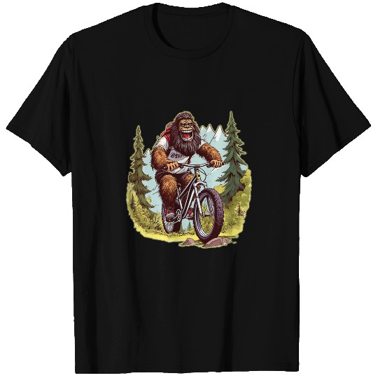 Sasquatch Mountain Biker MTB Biking T-Shirts