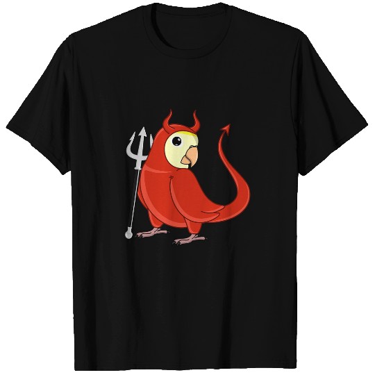 Scary Devil Costume Parrot I Yellow Monk Parakeet Quaker T-Shirts