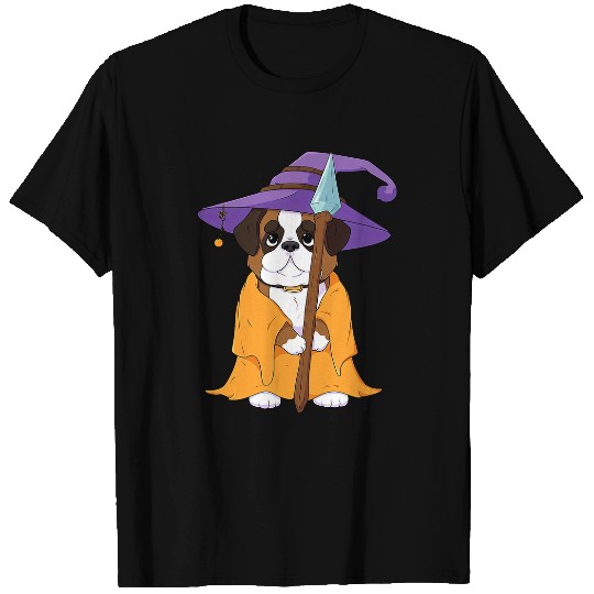 Saint Bernard Wizard Funny Dog Magic T-Shirts