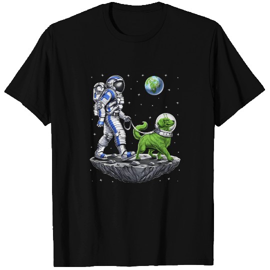 Space Astronaut Walking Alien Dog Planet Earth T-Shirts