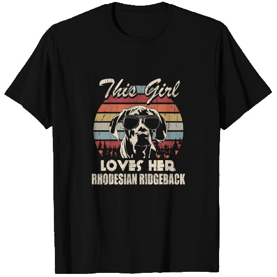 Rhodesian Ridgeback Girl Cool vintages Retro for Dog Mom T-Shirts