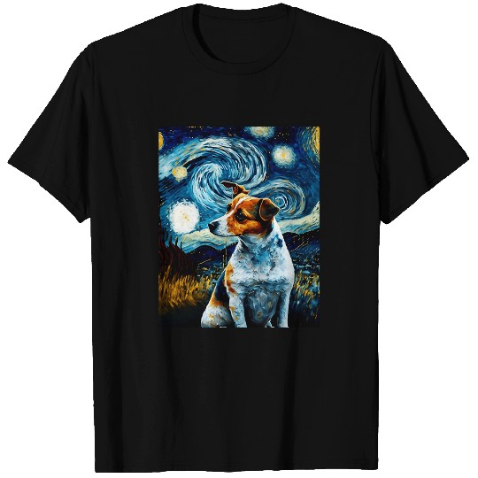 Jack Russell Terrier Starry Night Dog Lover Men Women T-Shirts