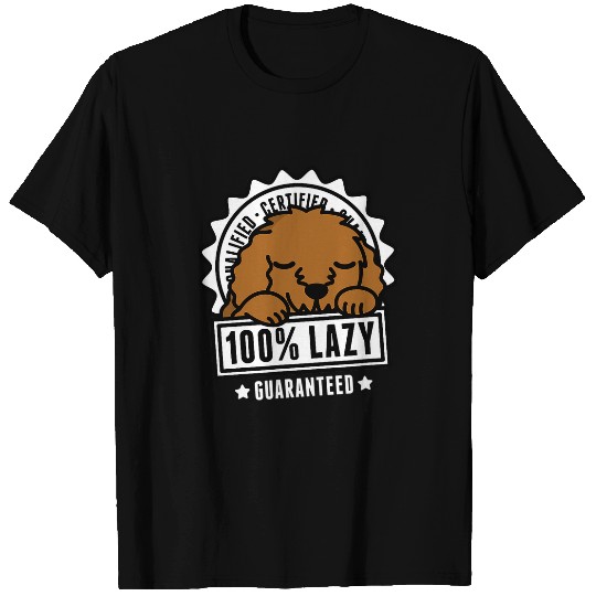 Dog Goldendoodle 100 Percentage Lazy Goldendoodle Dog T-Shirt T-Shirts