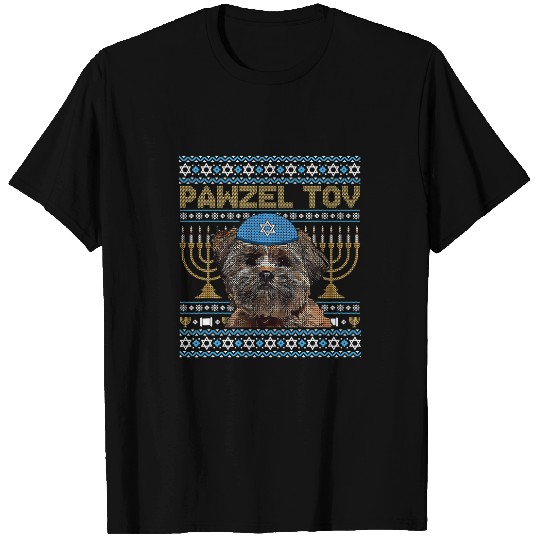 Pawzel Tov Jewish Lhasa Apso Dog Funny Hanukkah T-Shirts