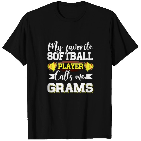 Discover My Favorite Softball Player Calls Me Grams 1 T-Shirts