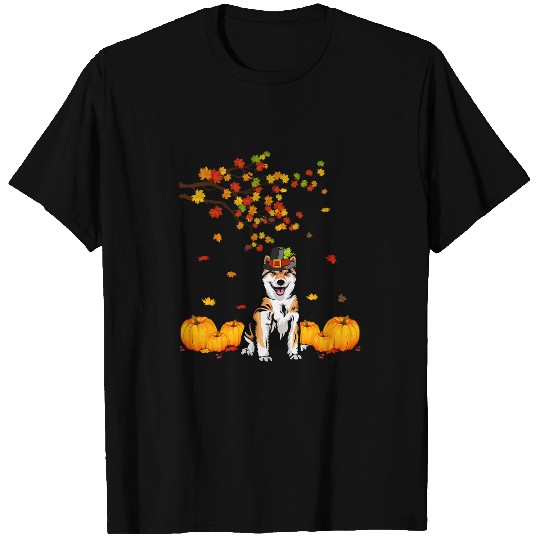 Dog Shiba Inu Cool Shiba Inu Dog Lover Autumn Thanksgiving T-Shirts
