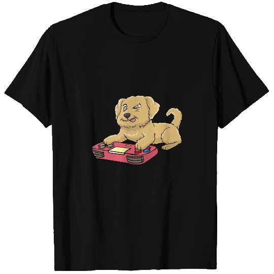 Dog Goldendoodle Gamer Gaming Gamepad Dog Lover Kawaii Gift T-Shirt T-Shirts
