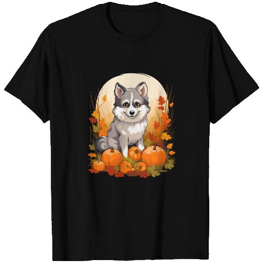 Pumpkin Alaskan Klee Kai Dog Halloween Thanksgiving 1 T-Shirts