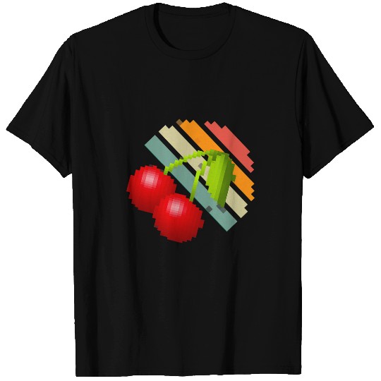 Discover Pixel cherry art retro and vintages men women kids T-Shirts