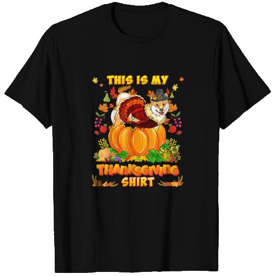 Dog Shiba Inu This Is My Thanksgiving Shiba Inu Dog Blessed T-Shirts