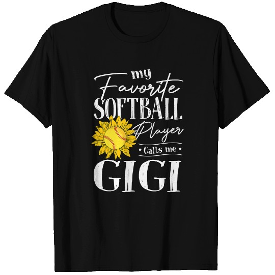 my favorite softball player calls me gigi sunflower T-Shirts