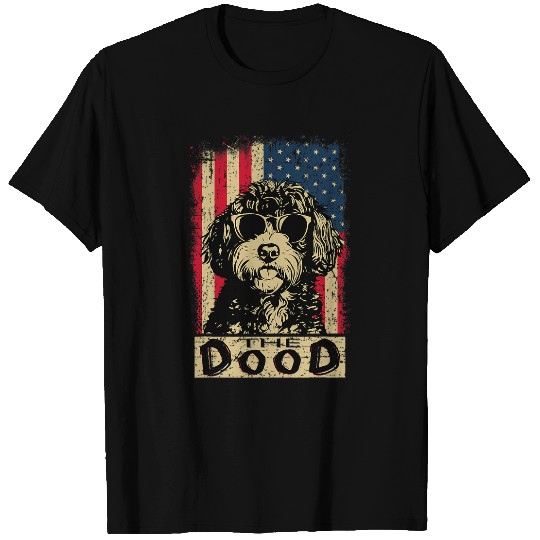 Retro vintages American Goldendoodle Dood Dad and Mom T-Shirts