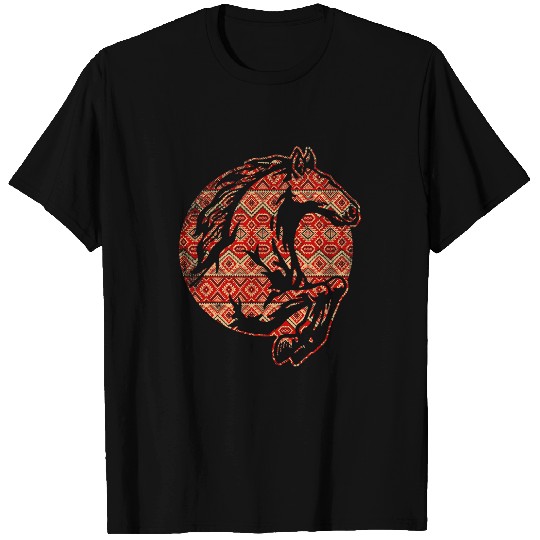Native American Geometric Horse T-Shirts