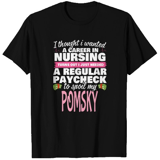 Discover Pomsky nurses Dog Love T-Shirts