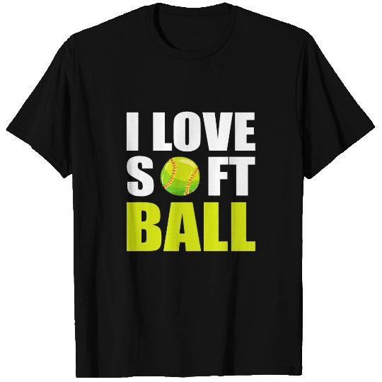 Softball Team Coachs Player I Love Softball T-Shirts