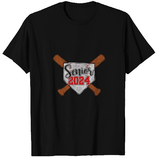 Senior 2024 Class of 2024 For College High School Baseball T-Shirts