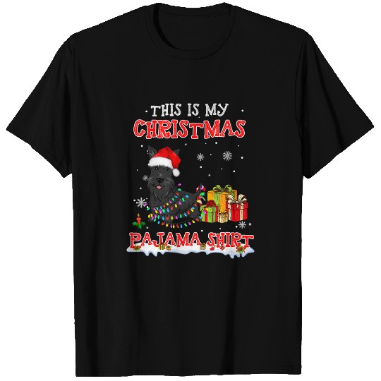 Discover Dog Scottish Terrier Cute Scottish Terrier On Snow Christmas Pajama T-Shirts