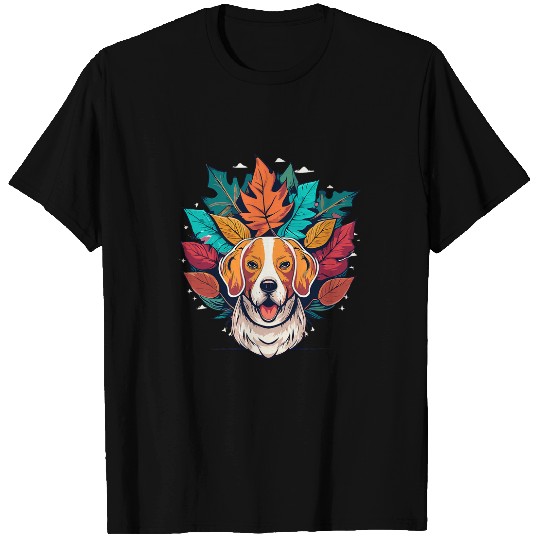 Hello Fall Autumn Leaf Funny Beagle Dog lovers T-Shirts