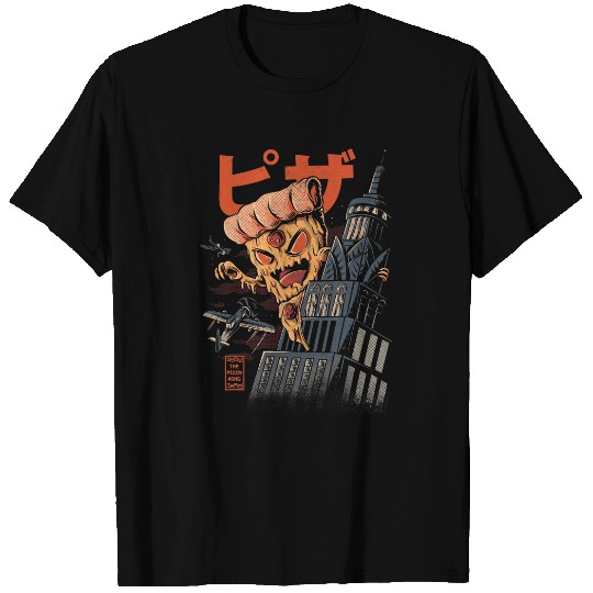 Pizza Kong Kaiju Monsters Fast Food Japanese Art T-Shirts