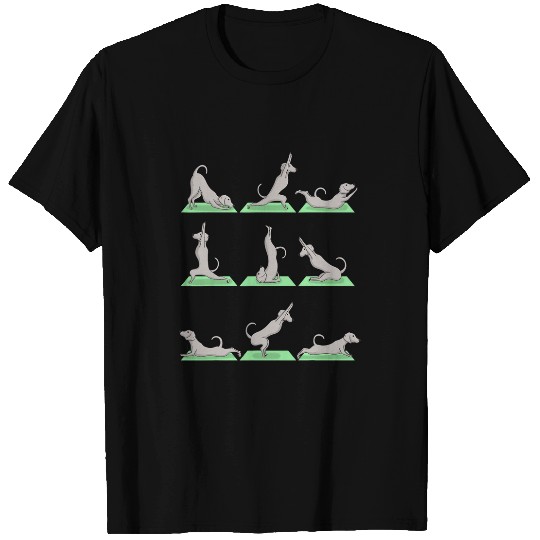 Weimaraner Dog Yoga Pose Zen Cute Workout Exercise Yogi T-Shirts